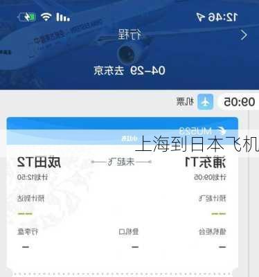 上海到日本飞机