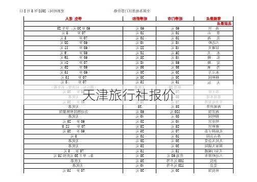 天津旅行社报价