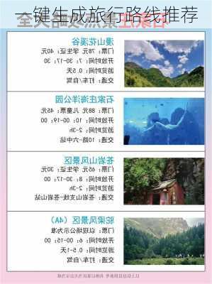 一键生成旅行路线推荐