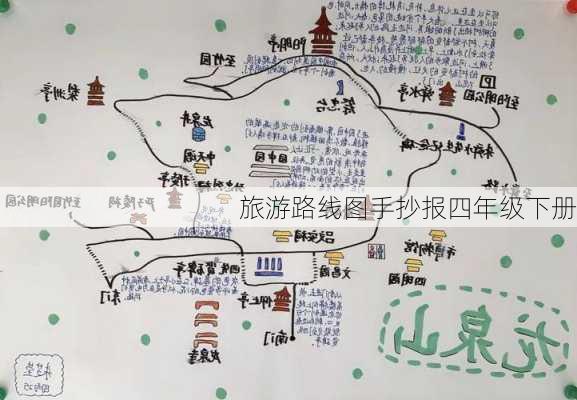 旅游路线图手抄报四年级下册