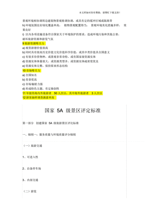 a级景区质量等级评定标准 查询