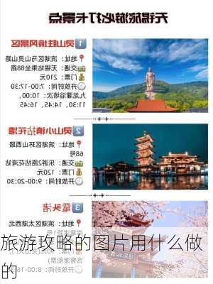 旅游攻略的图片用什么做的