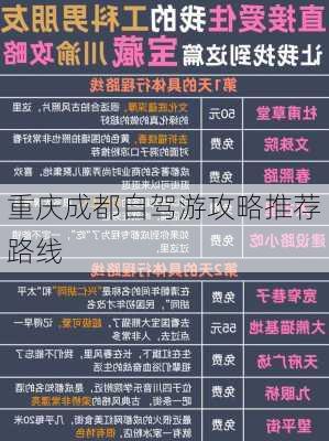 重庆成都自驾游攻略推荐路线