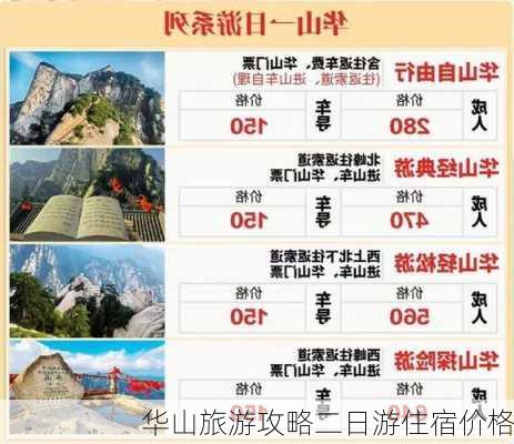 华山旅游攻略二日游住宿价格