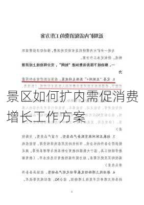 景区如何扩内需促消费增长工作方案