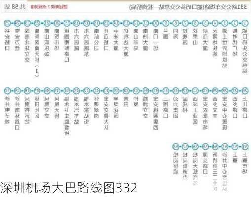 深圳机场大巴路线图332