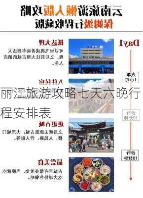 丽江旅游攻略七天六晚行程安排表