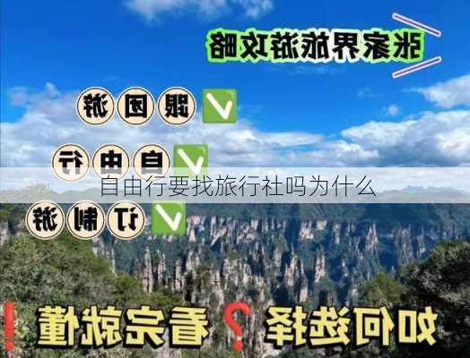 自由行要找旅行社吗为什么