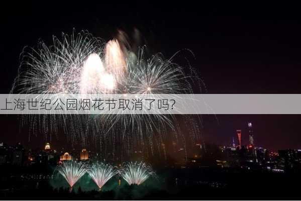 上海世纪公园烟花节取消了吗?