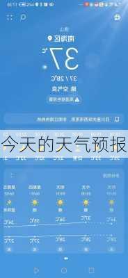 今天的天气预报