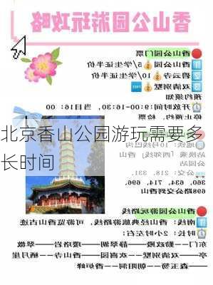 北京香山公园游玩需要多长时间