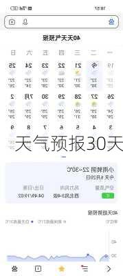 天气预报30天