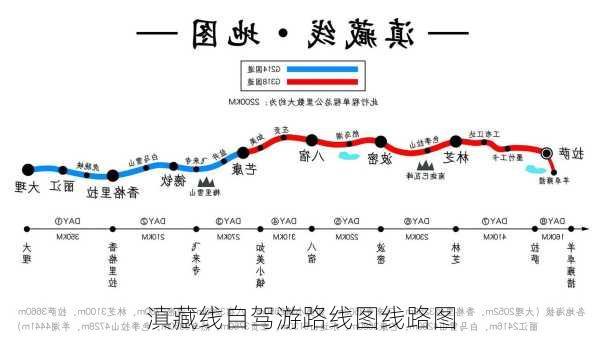 滇藏线自驾游路线图线路图