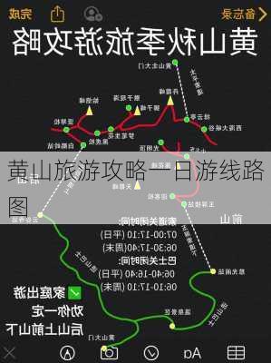 黄山旅游攻略一日游线路图